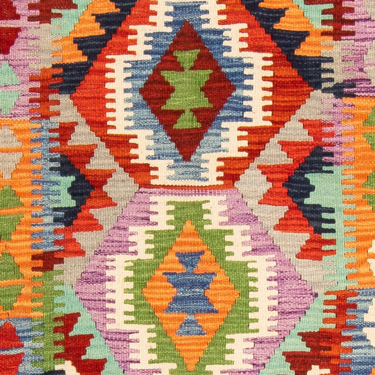 Løber Kelim Carpet - Splash - 208 x 86 cm - flerfarvet