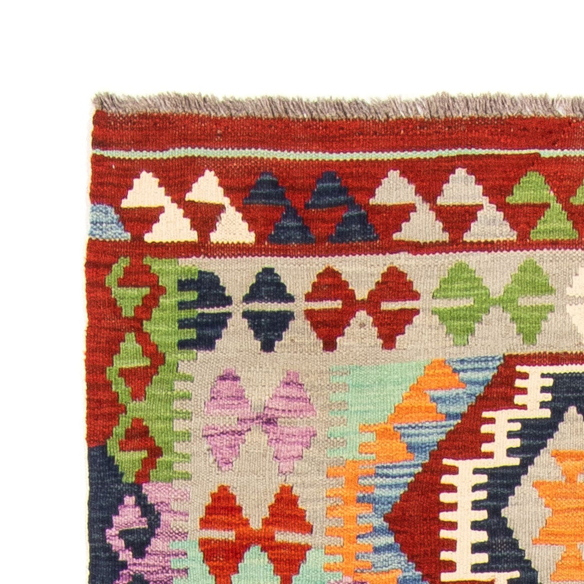 Løber Kelim Carpet - Splash - 208 x 86 cm - flerfarvet