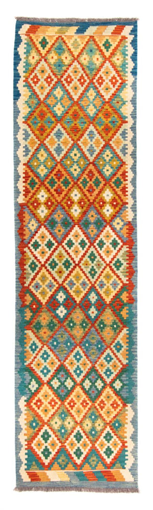 Løber Kelim Carpet - Splash - 297 x 80 cm - flerfarvet