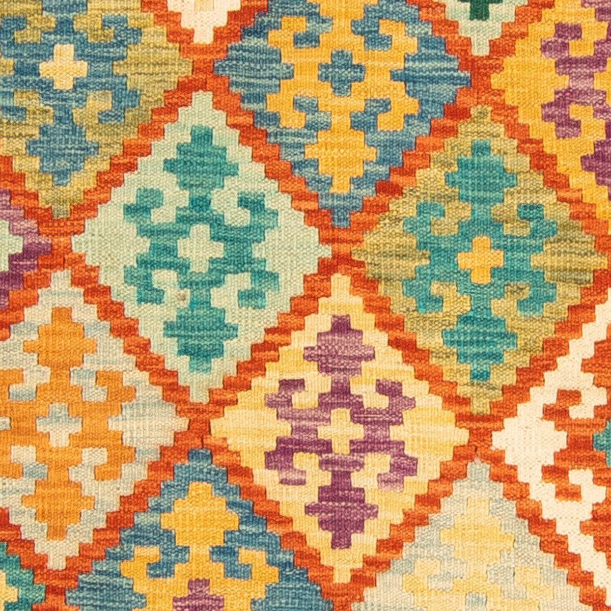 Løber Kelim Carpet - Splash - 297 x 86 cm - flerfarvet