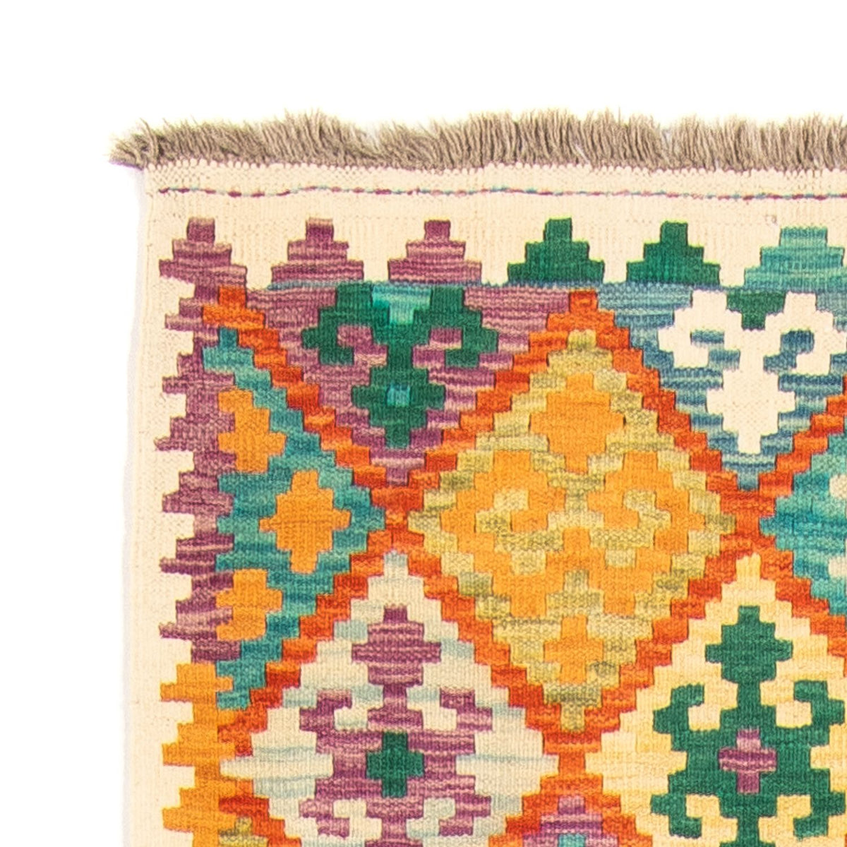 Løber Kelim Carpet - Splash - 297 x 86 cm - flerfarvet