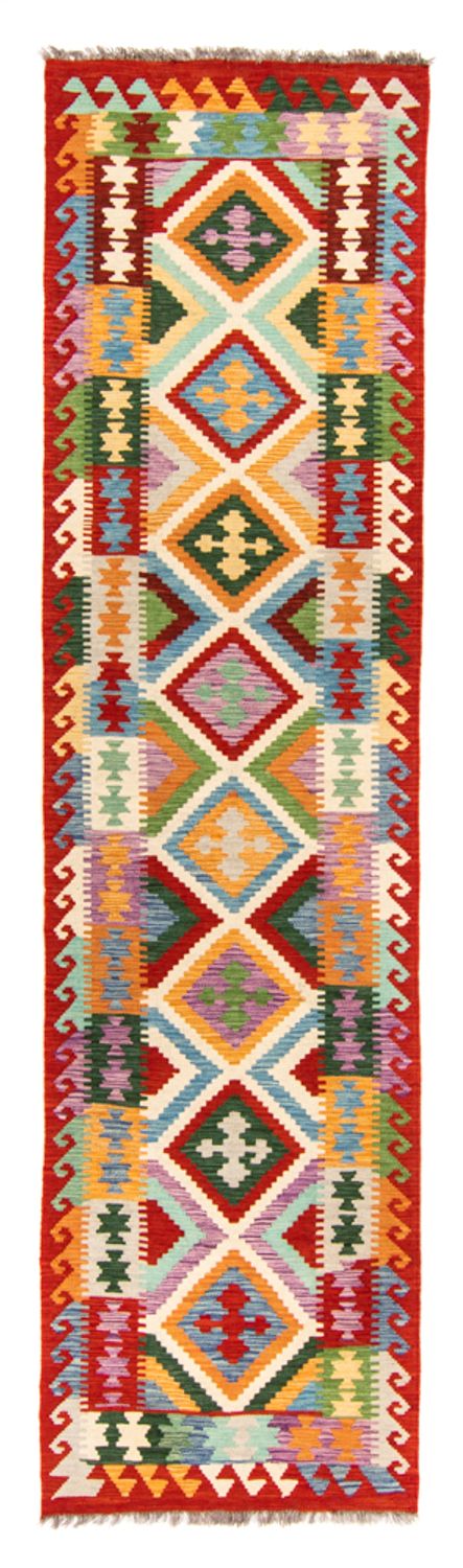 Løber Kelim Carpet - Splash - 292 x 80 cm - flerfarvet