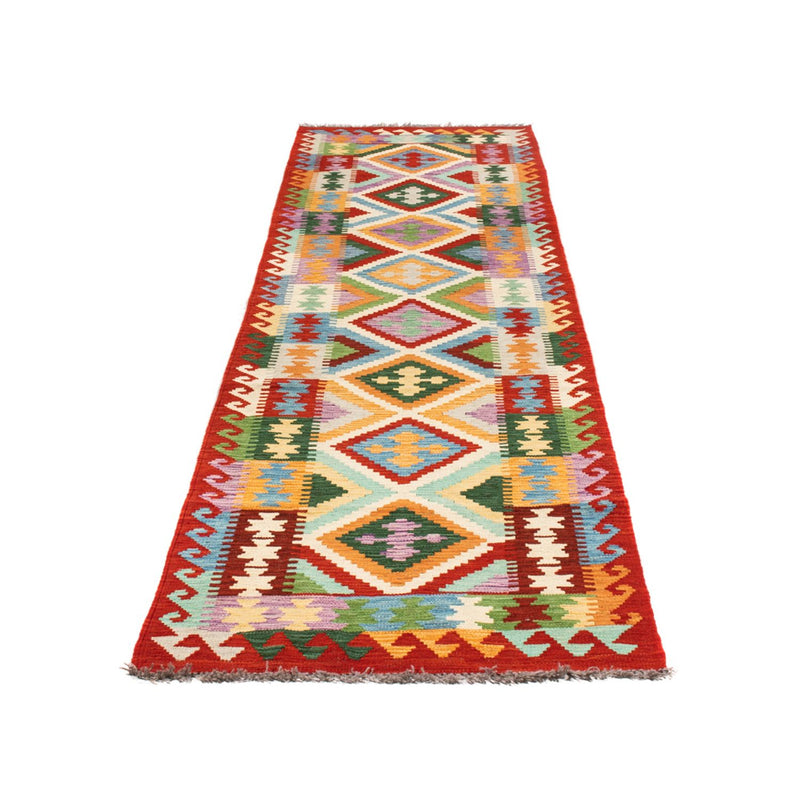 Løber Kelim Carpet - Splash - 292 x 80 cm - flerfarvet