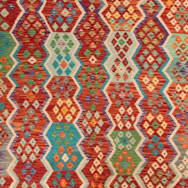 Kelim Carpet - Splash - 359 x 247 cm - flerfarvet
