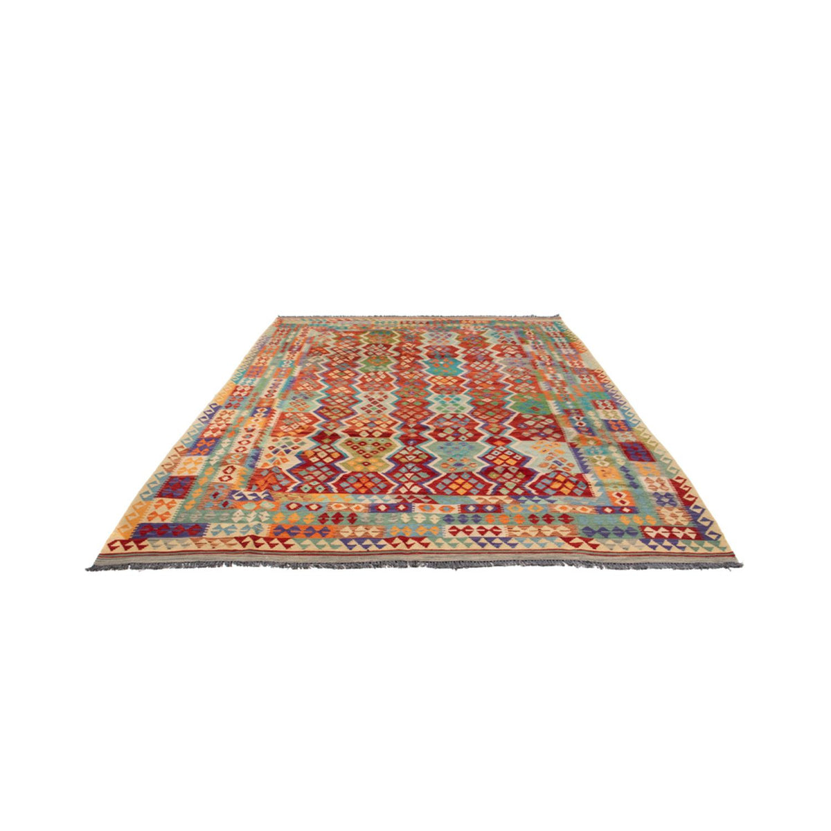 Kelim Carpet - Splash - 359 x 247 cm - flerfarvet