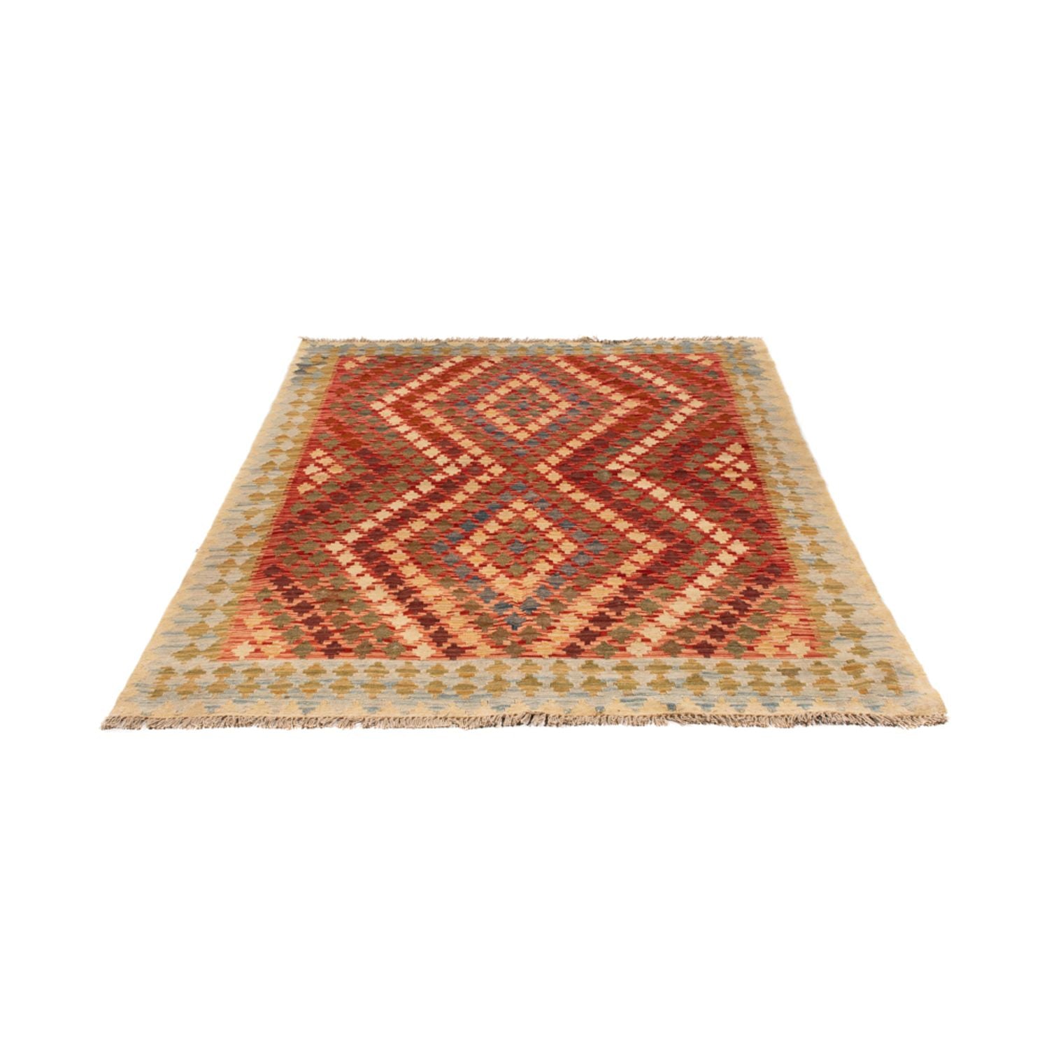 Kelim Carpet - Splash - 193 x 148 cm - flerfarvet
