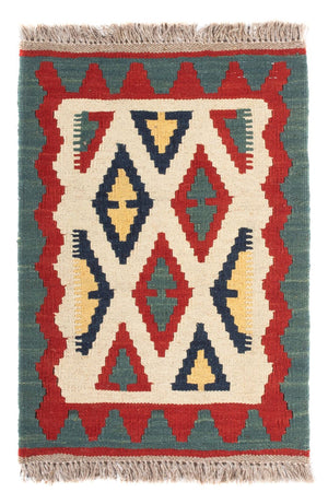 Kelim-tæppe - orientalsk - 60 x 40 cm - flerfarvet