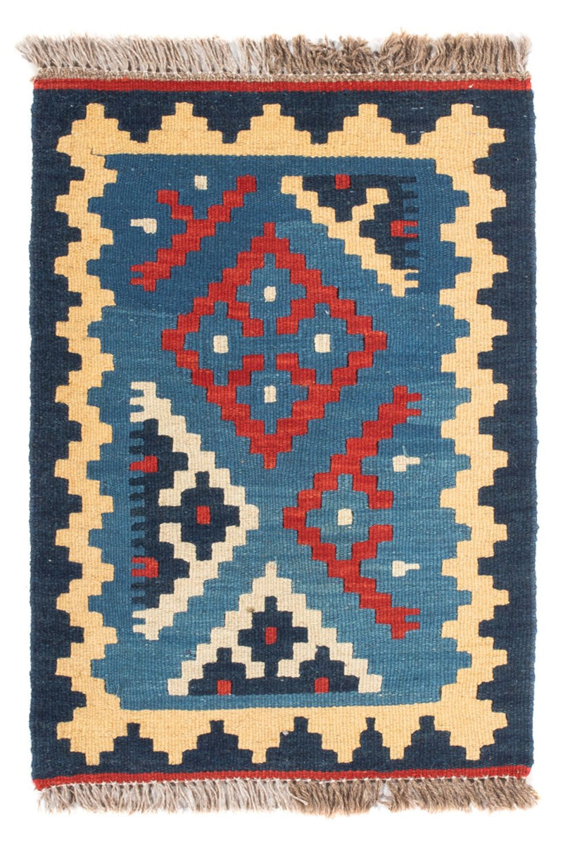 Kelim-tæppe - orientalsk - 60 x 40 cm - flerfarvet