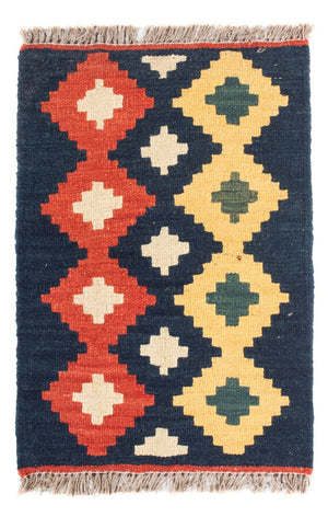 Kelim-tæppe - orientalsk - 60 x 40 cm - flerfarvet