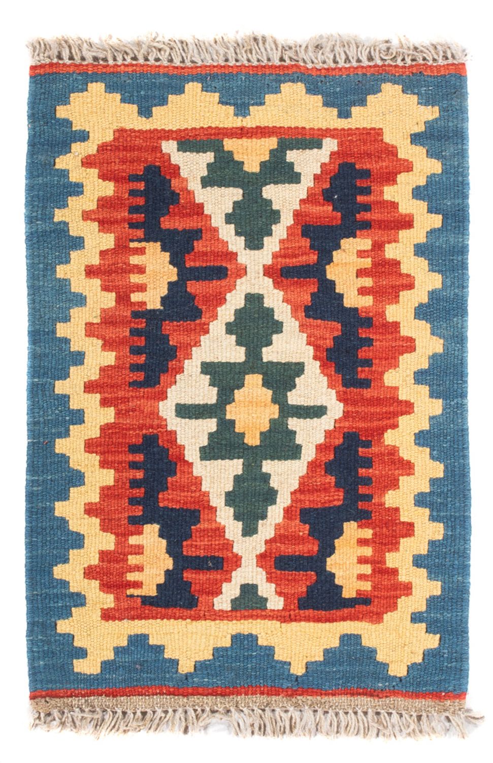 Kelim-tæppe - orientalsk - 60 x 40 cm - flerfarvet