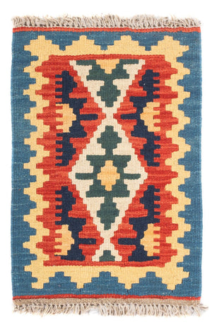 Kelim-tæppe - orientalsk - 60 x 40 cm - flerfarvet