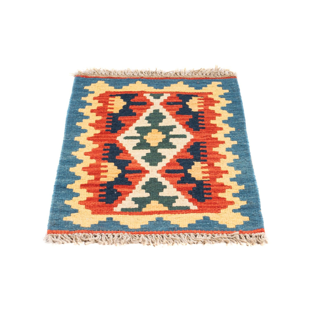 Kelim-tæppe - orientalsk - 60 x 40 cm - flerfarvet