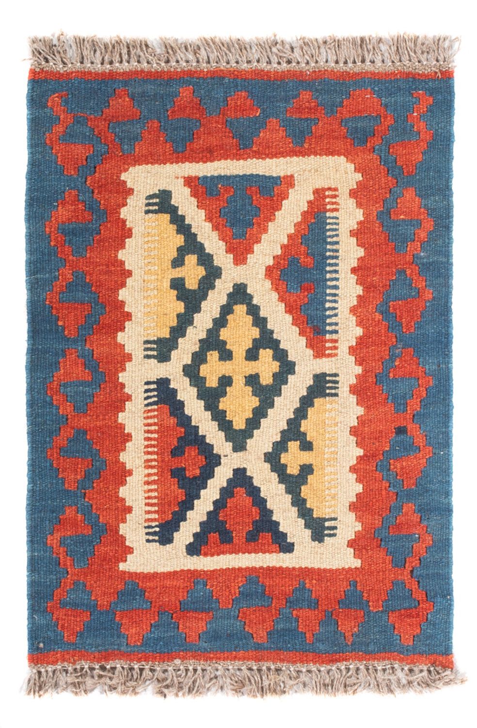 Kelim-tæppe - orientalsk - 60 x 40 cm - flerfarvet