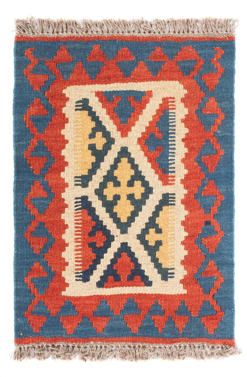 Kelim-tæppe - orientalsk - 60 x 40 cm - flerfarvet