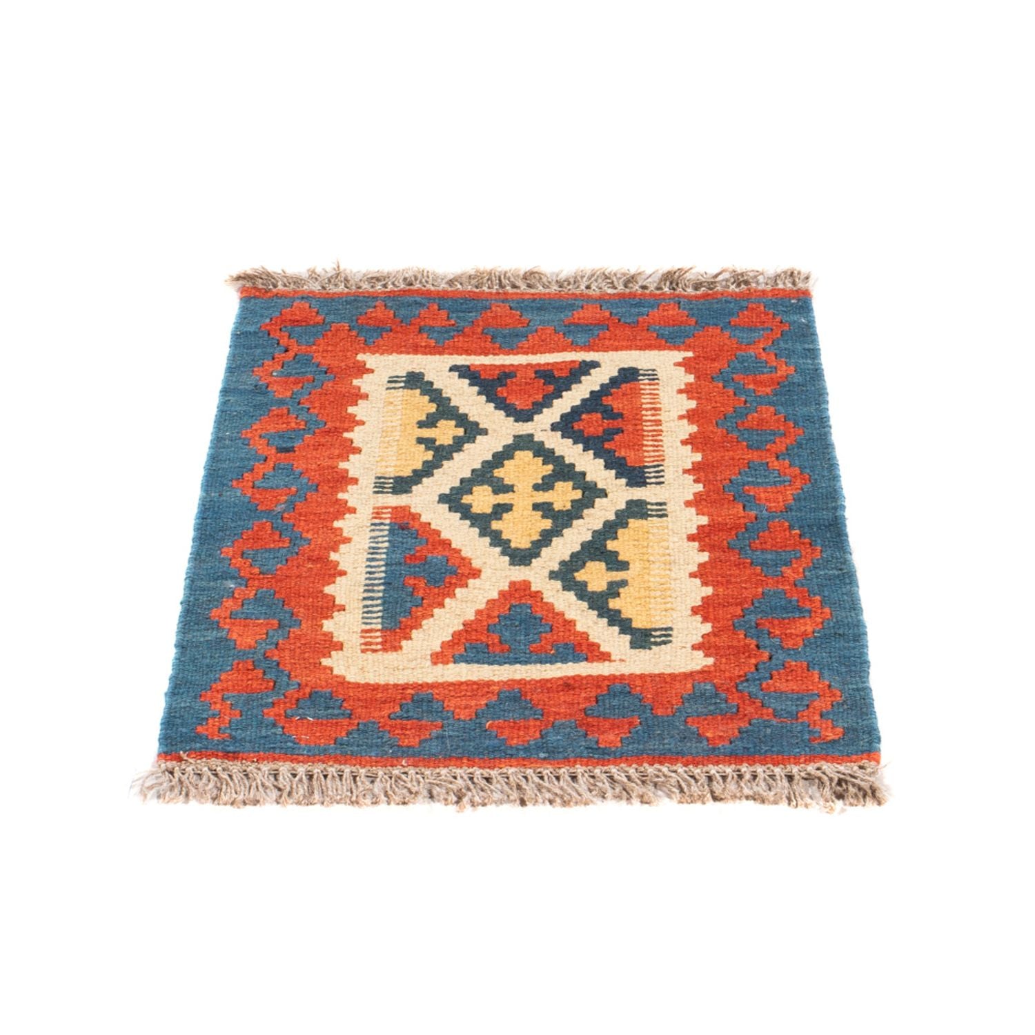 Kelim-tæppe - orientalsk - 60 x 40 cm - flerfarvet