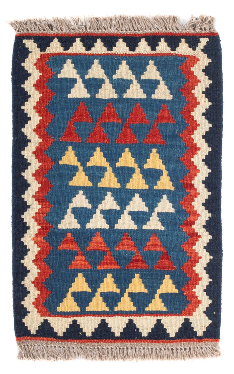 Kelim-tæppe - orientalsk - 60 x 40 cm - flerfarvet