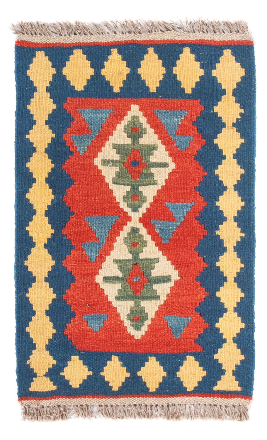 Kelim-tæppe - orientalsk - 60 x 40 cm - flerfarvet