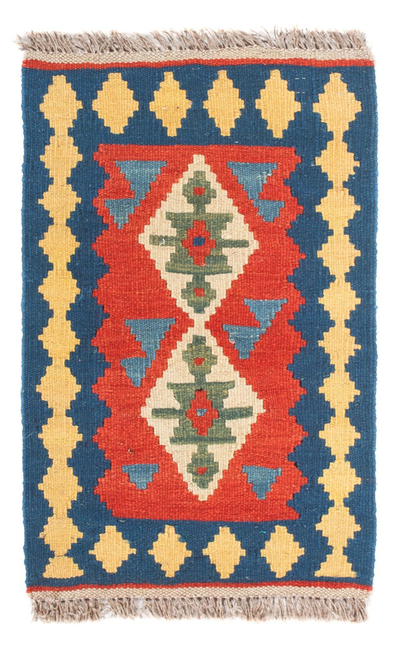 Kelim-tæppe - orientalsk - 60 x 40 cm - flerfarvet