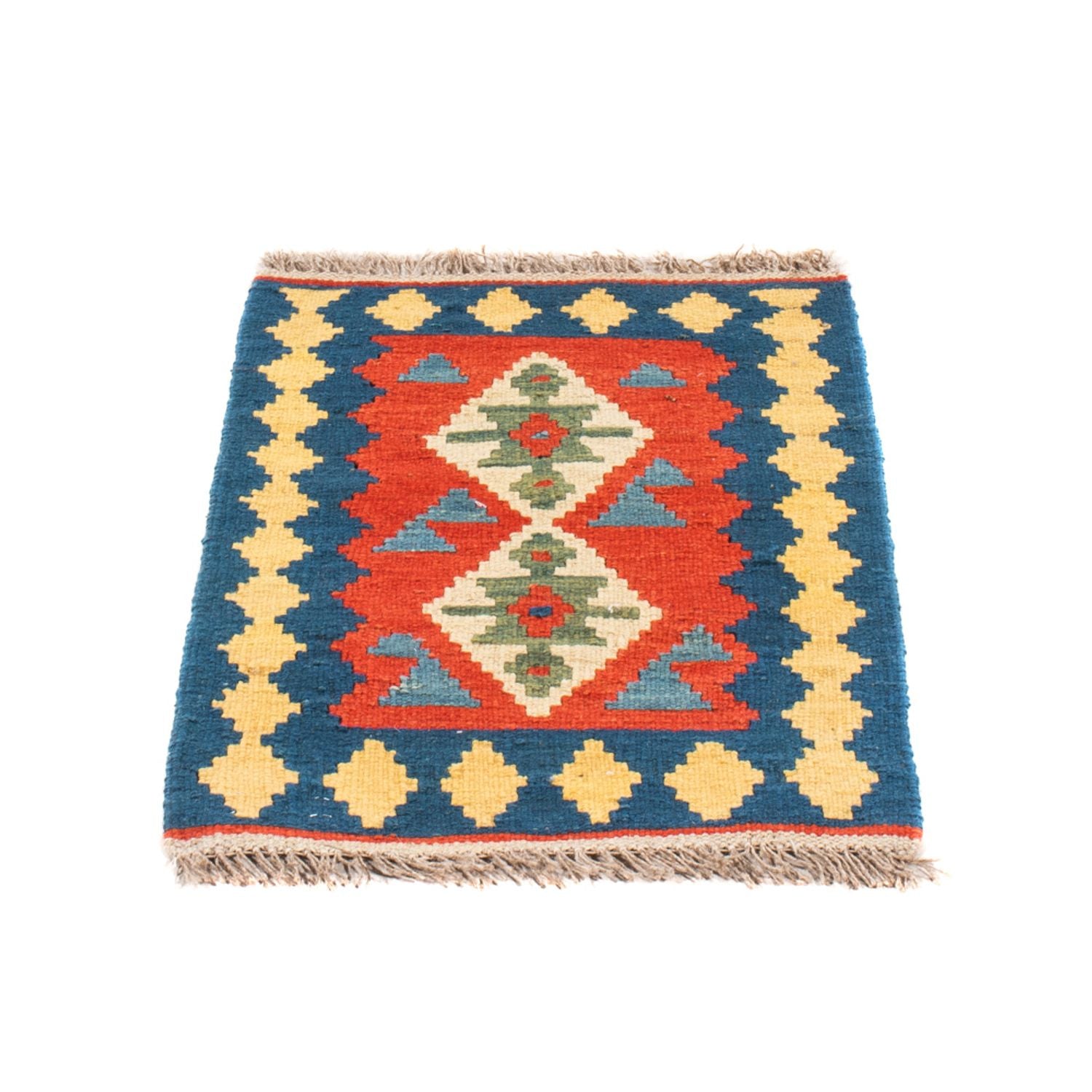 Kelim-tæppe - orientalsk - 60 x 40 cm - flerfarvet