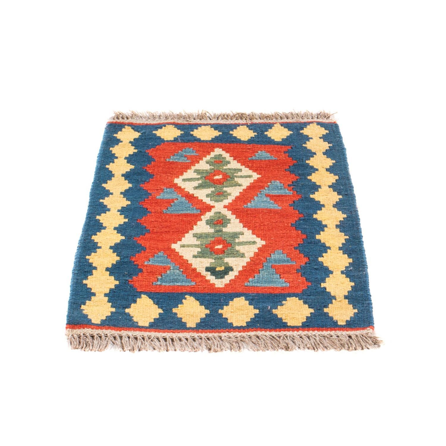 Kelim-tæppe - orientalsk - 60 x 40 cm - flerfarvet