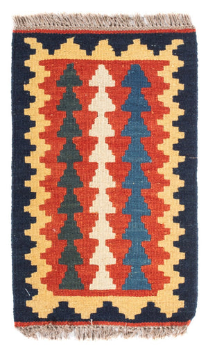 Kelim-tæppe - orientalsk - 60 x 40 cm - flerfarvet
