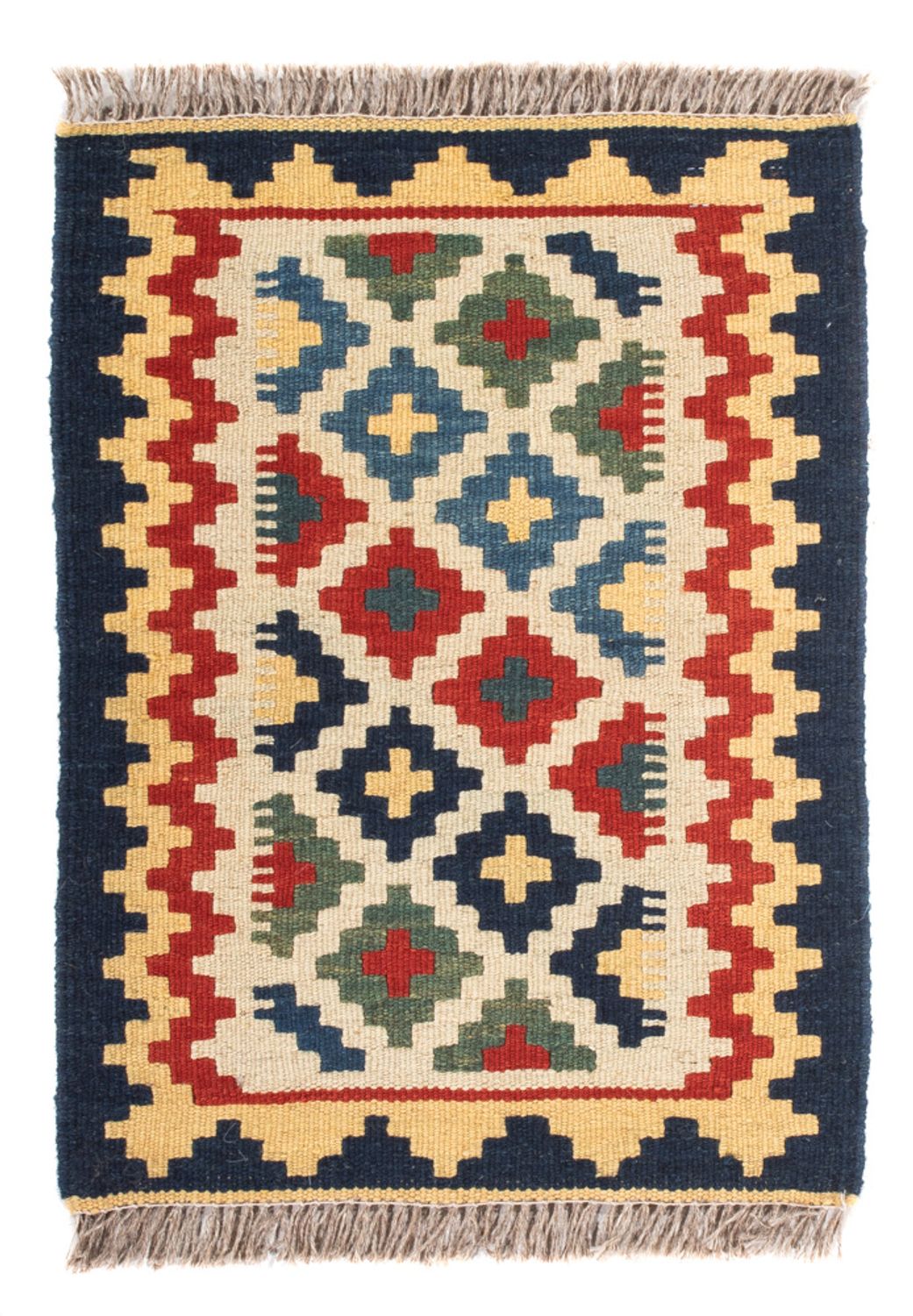 Kelim-tæppe - orientalsk - 60 x 40 cm - flerfarvet