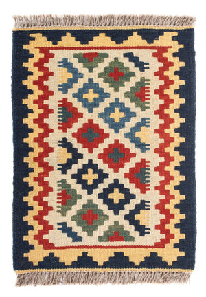 Kelim-tæppe - orientalsk - 60 x 40 cm - flerfarvet