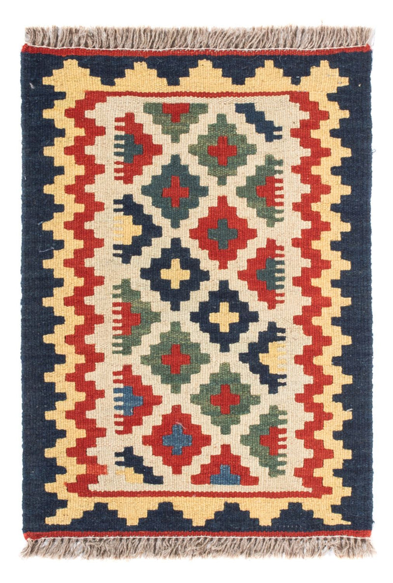Kelim-tæppe - orientalsk - 60 x 40 cm - flerfarvet