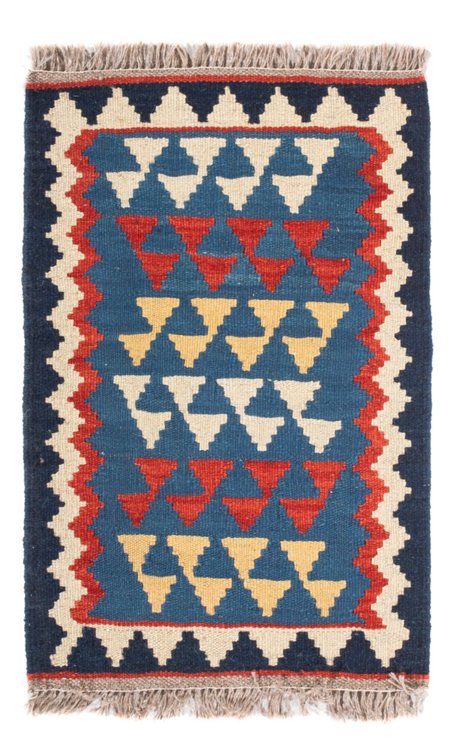 Kelim-tæppe - orientalsk - 60 x 40 cm - flerfarvet