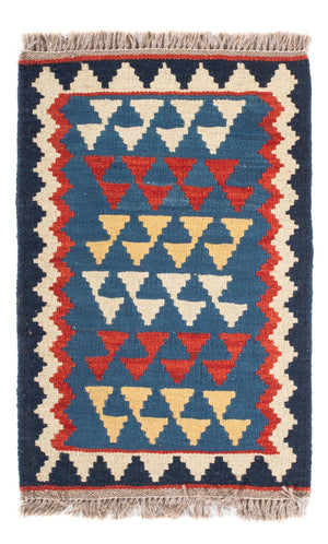 Kelim-tæppe - orientalsk - 60 x 40 cm - flerfarvet