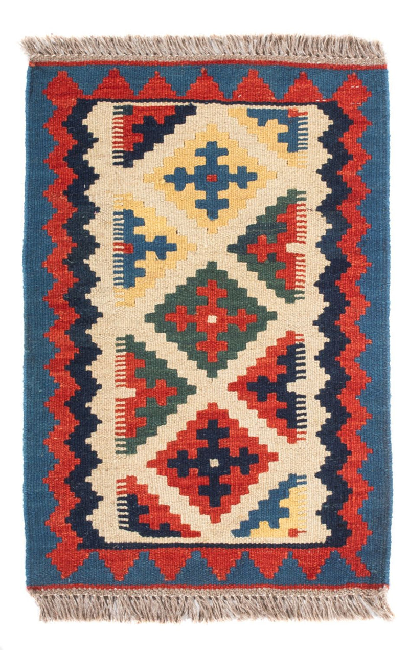 Kelim-tæppe - orientalsk - 60 x 40 cm - flerfarvet