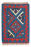 Kelim-tæppe - orientalsk - 60 x 40 cm - blå