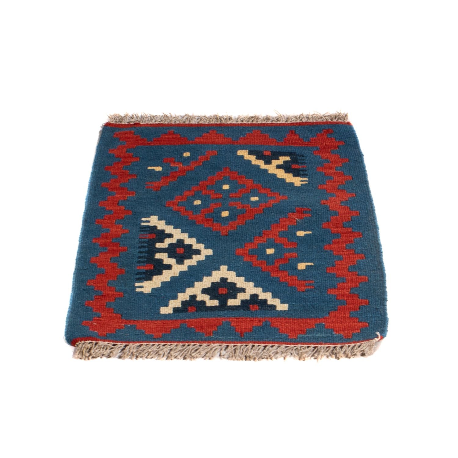 Kelim-tæppe - orientalsk - 60 x 40 cm - blå