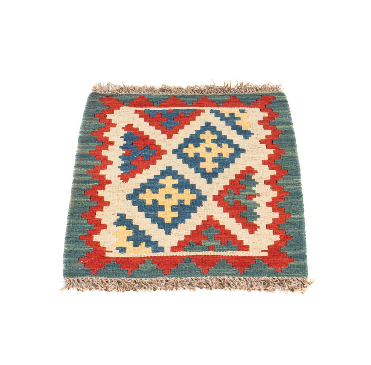 Kelim-tæppe - orientalsk - 60 x 40 cm - flerfarvet