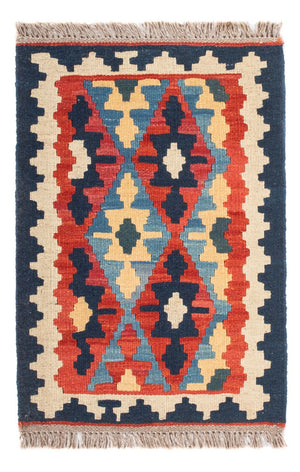 Kelim-tæppe - orientalsk - 60 x 40 cm - flerfarvet