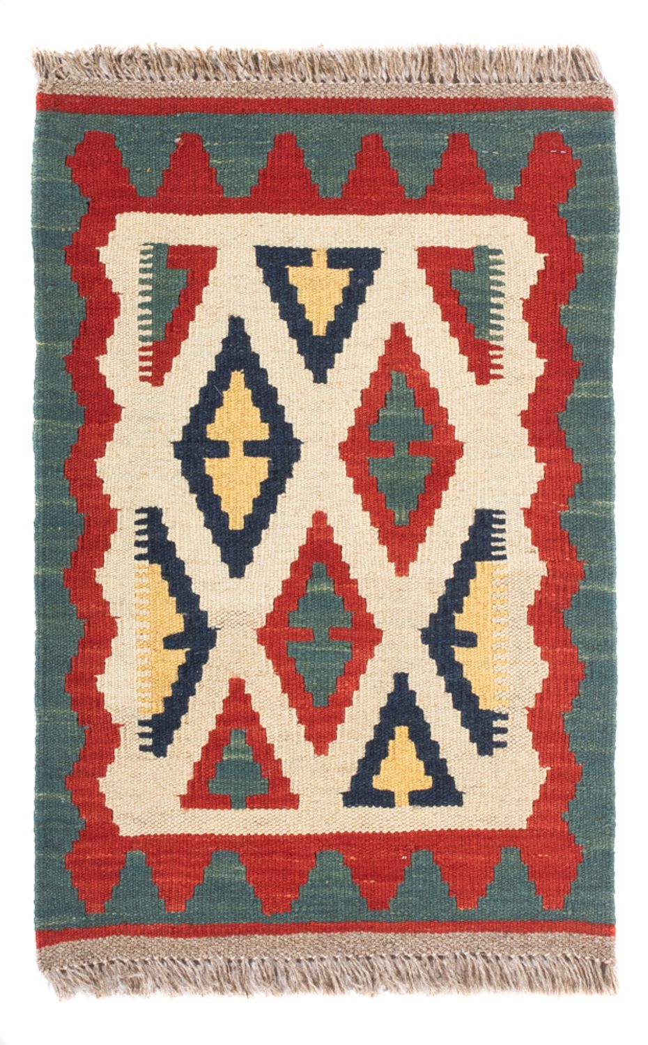 Kelim-tæppe - orientalsk - 60 x 40 cm - flerfarvet