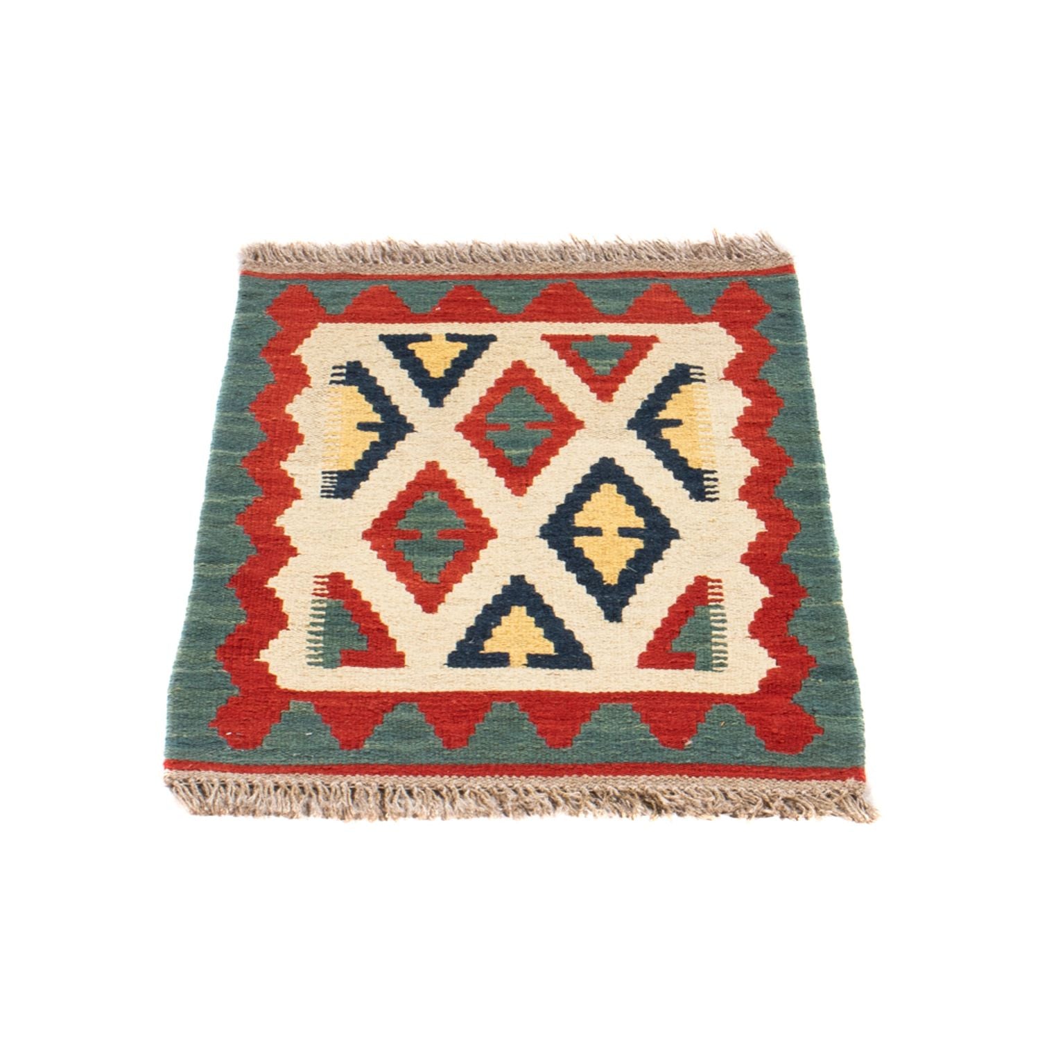 Kelim-tæppe - orientalsk - 60 x 40 cm - flerfarvet