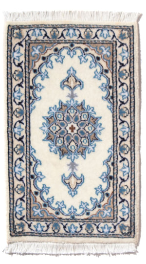 Persisk tæppe - Nain - 60 x 40 cm - creme