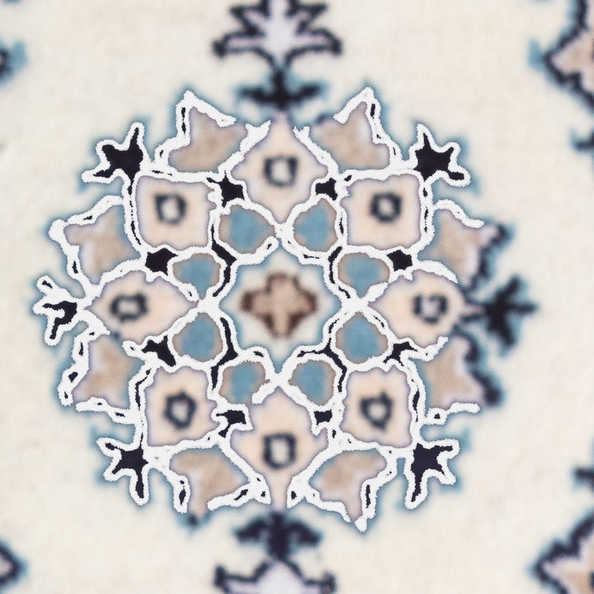 Persisk tæppe - Nain - 60 x 40 cm - creme