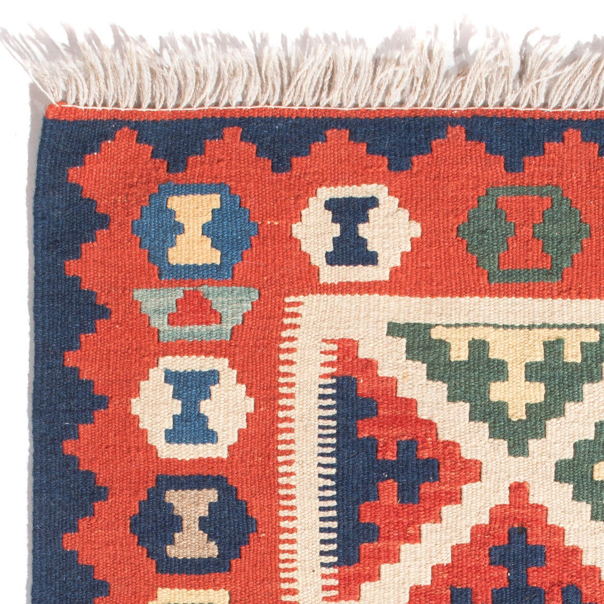 Kelim-tæppe - orientalsk - 94 x 70 cm - flerfarvet