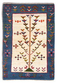 Gabbeh-tæppe - Persisk - 92 x 63 cm - flerfarvet