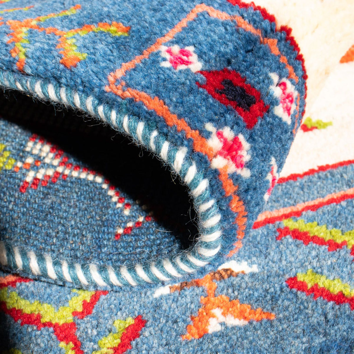 Gabbeh-tæppe - Persisk - 92 x 63 cm - flerfarvet