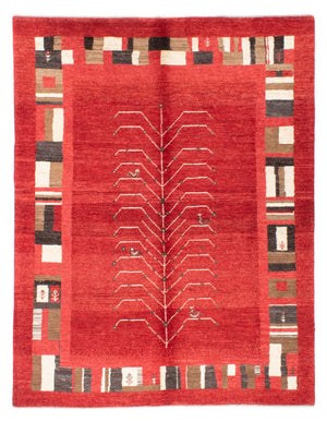 Gabbeh-tæppe - Persisk - 191 x 147 cm - rød