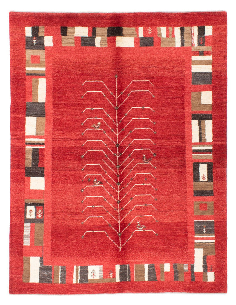 Gabbeh-tæppe - Persisk - 191 x 147 cm - rød