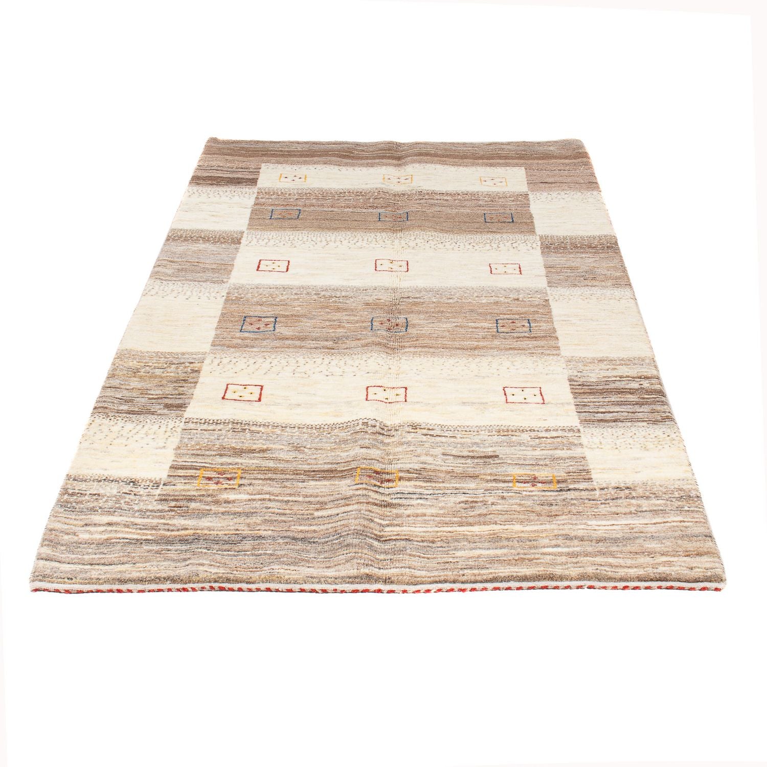 Gabbeh Tæppe - Loribaft Persisk - 192 x 109 cm - natur