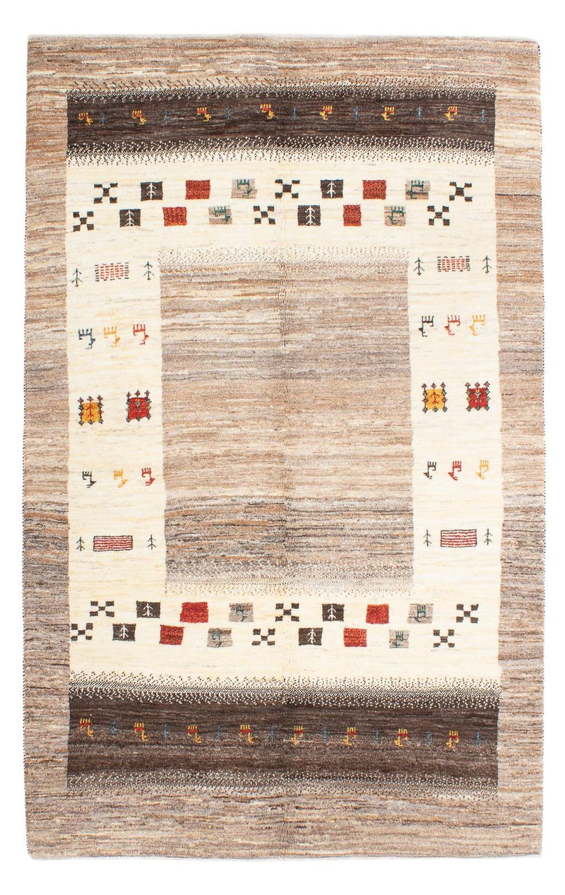 Gabbeh Tæppe - Loribaft Persisk - 186 x 117 cm - natur
