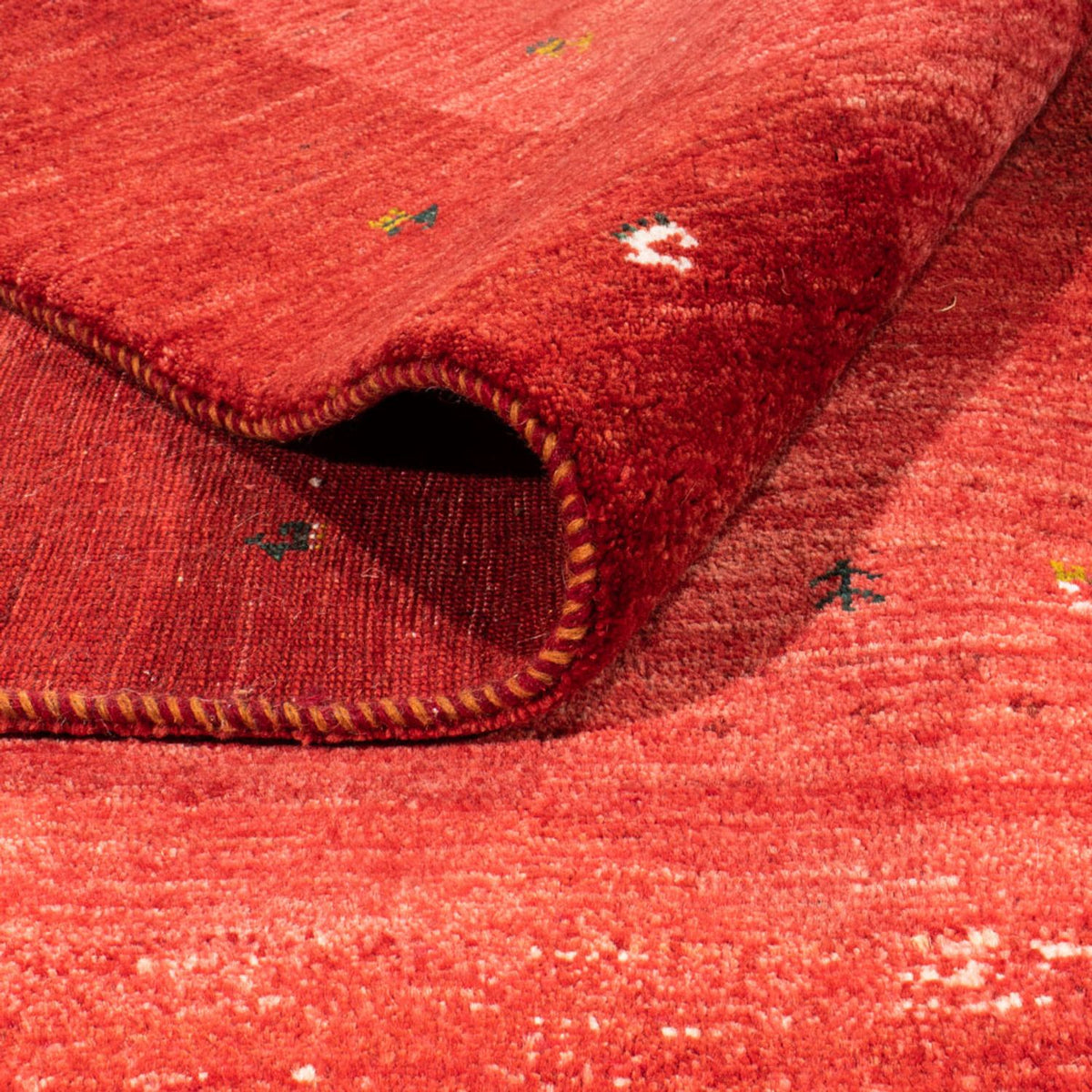 Gabbeh Tæppe - Loribaft Persisk - 347 x 257 cm - rød