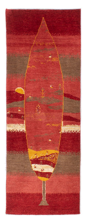 Løber Gabbeh-tæppe - Persisk - 205 x 74 cm - rød