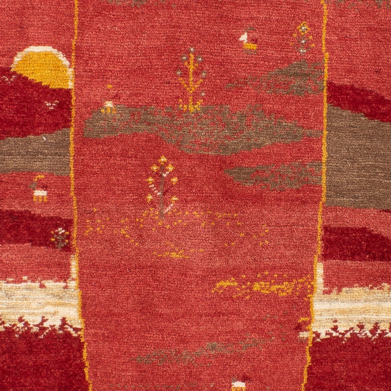 Løber Gabbeh-tæppe - Persisk - 205 x 74 cm - rød