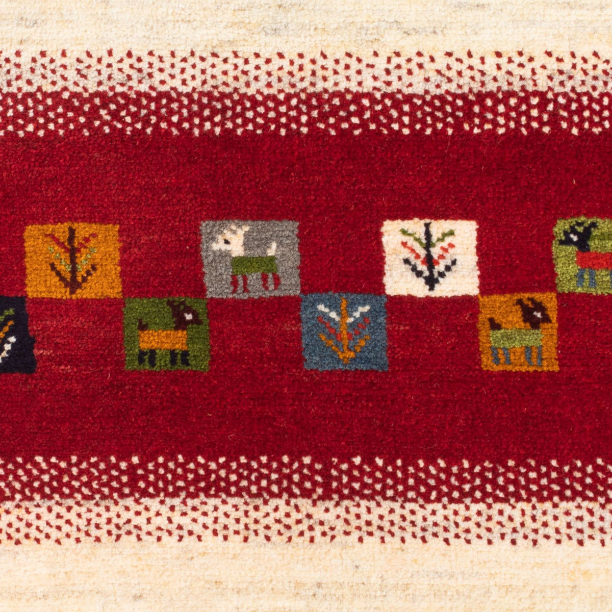 Gabbeh-tæppe - Persisk - 90 x 66 cm - flerfarvet